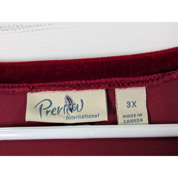 VTG Preview International Velour Track Suit Womens 3X Red Pockets Stretch V Neck - Picture 6 of 11